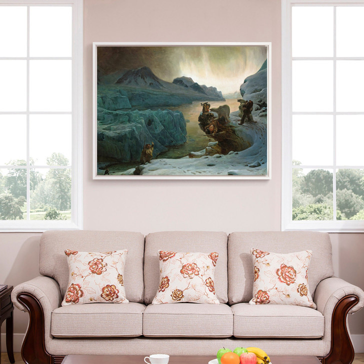 Francois-Auguste Biard,Norwegian Hunters in Spitzberg,large wall art,framed wall art,canvas wall art,large canvas,M3753