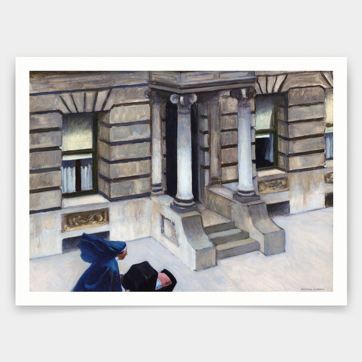 Edward Hopper,New York Pavements,art prints,Vintage art,canvas wall art,famous art prints,q974