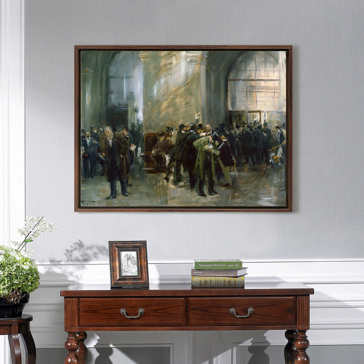 Ferdinand Brutt , in Der Borse,large wall art,framed wall art,canvas wall art,large canvas,M3706