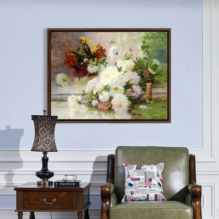 Eugene Henri Cauchois,A Still Life with Autumn Flowers,large wall art,framed wall art,canvas wall art,large canvas,M3677
