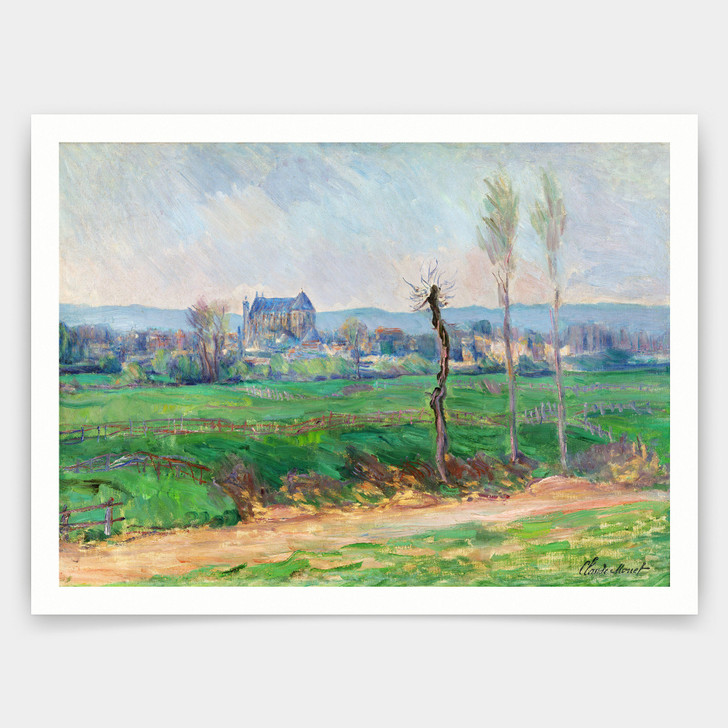 Claude Monet,View of Vernon,art prints,Vintage art,canvas wall art,famous art prints,q916