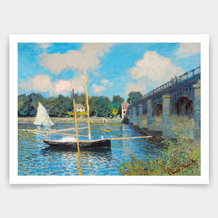 Claude Monet,The Bridge at Argenteuil,art prints,Vintage art,canvas wall art,famous art prints,q896