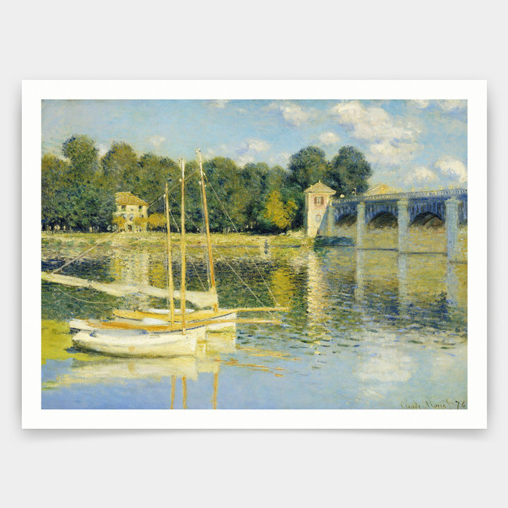 Claude Monet,The Argenteuil Bridge,art prints,Vintage art,canvas wall art,famous art prints,q892