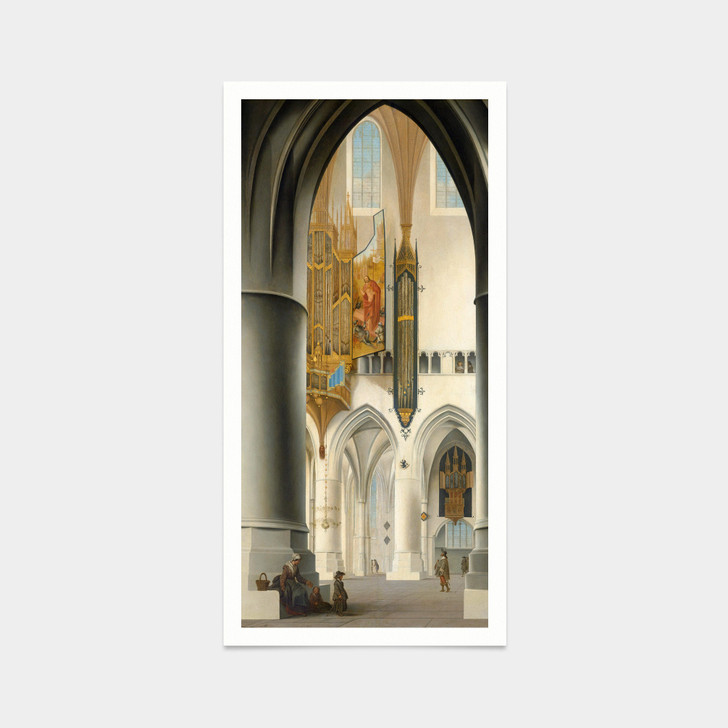 Pieter Jansz Saenredam,Interieur van de Sint Bavokerk in Haarlem,art prints,Vintage art,canvas wall art,famous art prints,vertical,V7767