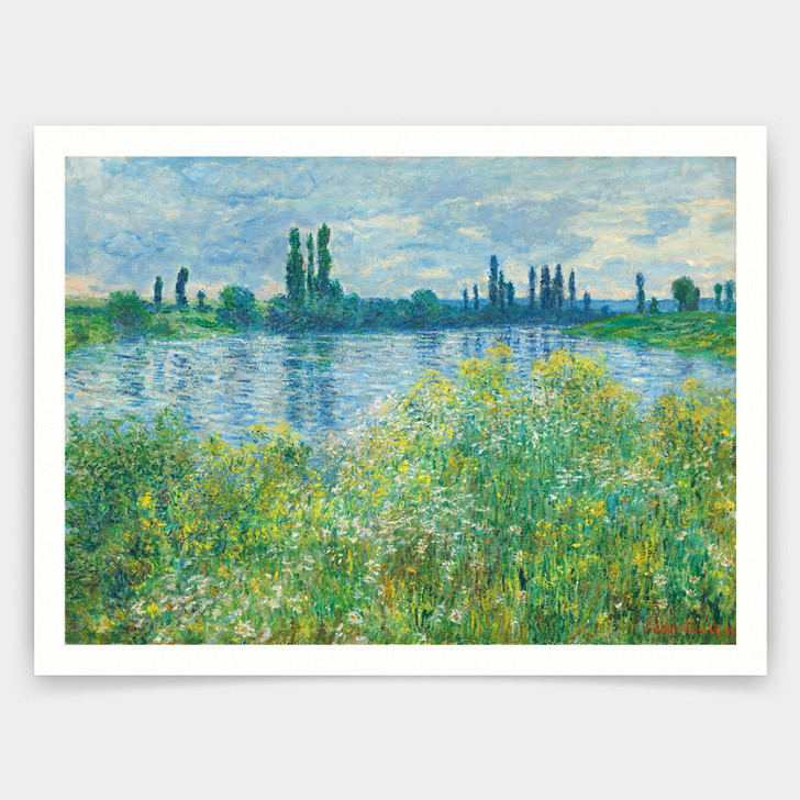 Claude Monet,Banks of the Seine, Vétheuil,art prints,Vintage art,canvas wall art,famous art prints,q847