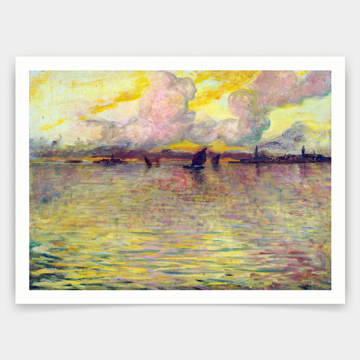 Charles Cottet,Seascape with Venice 1896,art prints,Vintage art,canvas wall art,famous art prints,q832