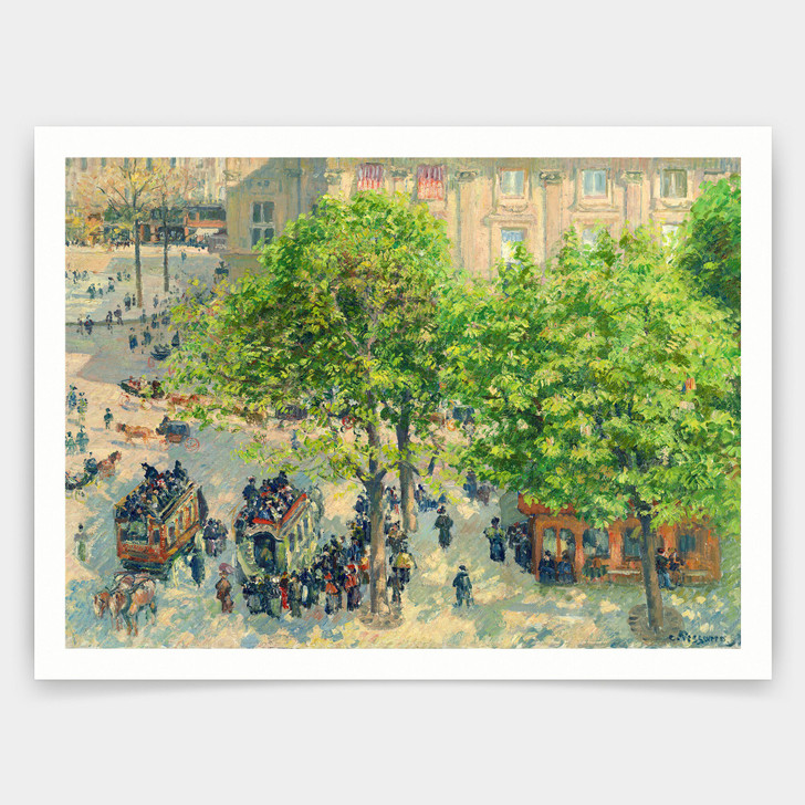 Camille Pissarro,The area of the Theatre Francais in Paris 1898,art prints,Vintage art,canvas wall art,famous art prints,q816