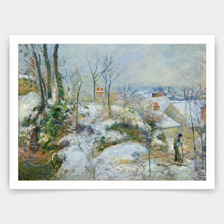 Camille Pissarro,Rabbit Warren at Pontoise, Snow, 1879,art prints,Vintage art,canvas wall art,famous art prints,q814