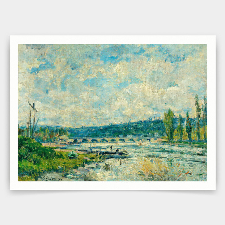 Alfred Sisley,The Bridge at Sévres,art prints,Vintage art,canvas wall art,famous art prints,q747