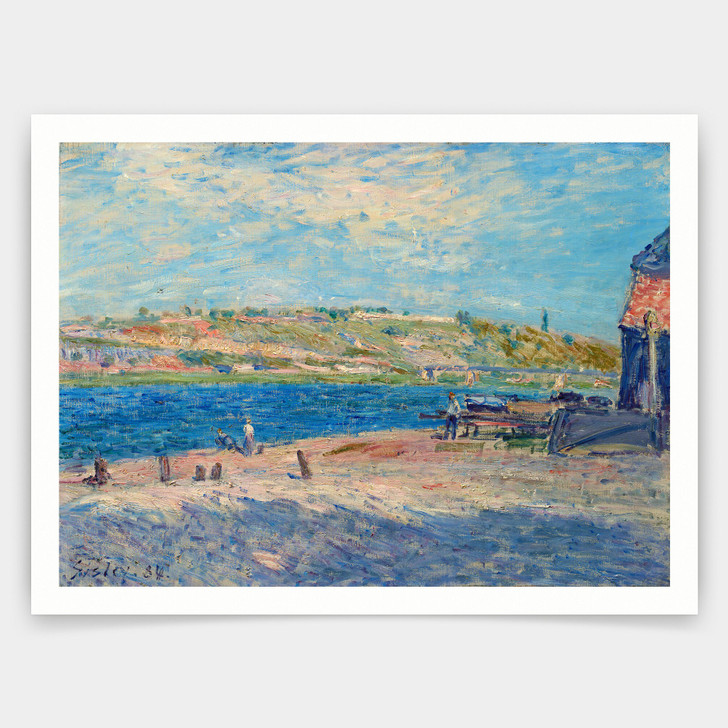 Alfred Sisley,Loing River Banks at Saint-Mammes 1872,art prints,Vintage art,canvas wall art,famous art prints,q744