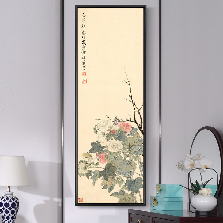 Mei Lanfang,Cotton rose,Vertical Narrow Art,large wall art,framed wall art,canvas wall art,M562