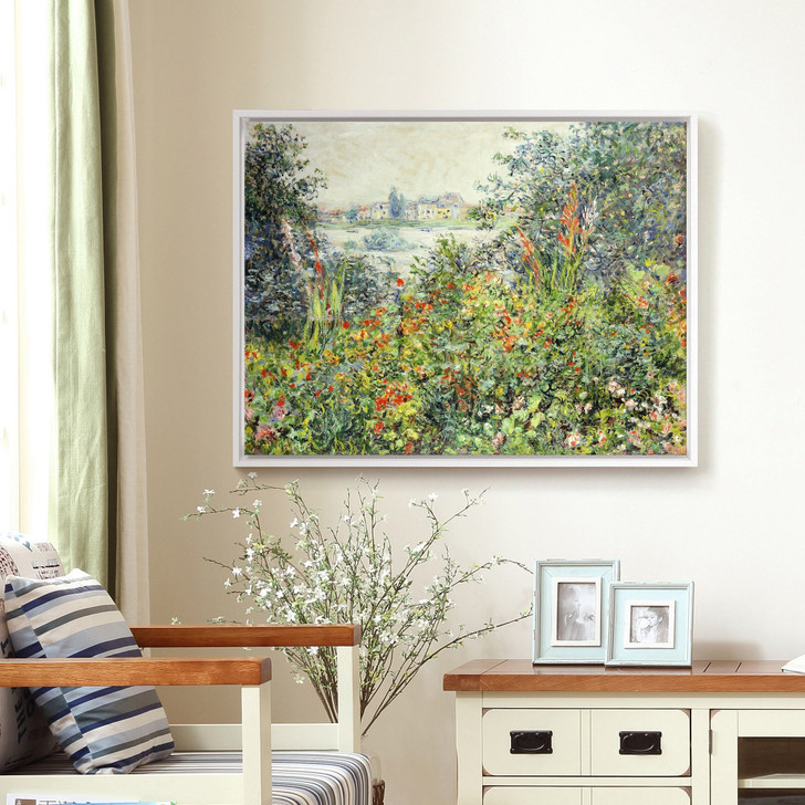 Claude Monet,Flowers at Vetheuil,large wall art,framed wall art,canvas wall art,large canvas,M3400