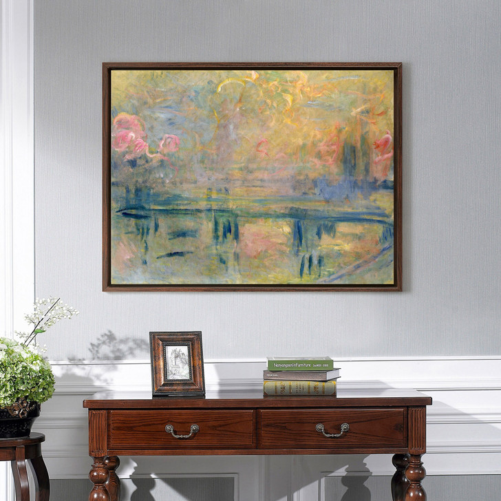 Claude Monet,Charing Cross Bridge,large wall art,framed wall art,canvas wall art,large canvas,M3389