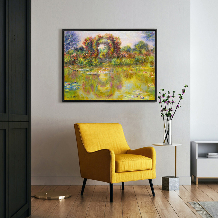 Claude Monet,Bassin aux nymphéas, les rosiers,large wall art,framed wall art,canvas wall art,large canvas,M3380