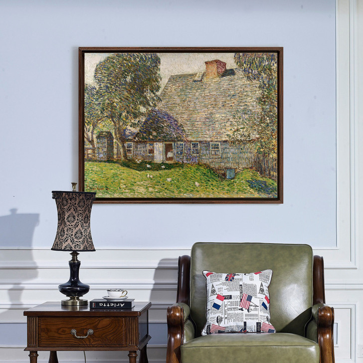 Childe Hassam,The Old Mulford House,large wall art,framed wall art,canvas wall art,large canvas,M3360