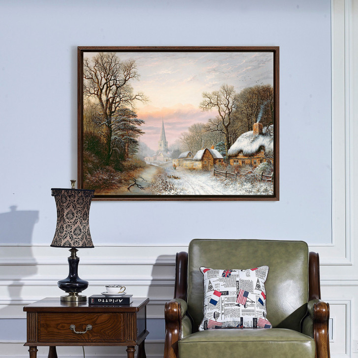 Charles Leaver,Winter landscape,large wall art,framed wall art,canvas wall art,large canvas,M3339