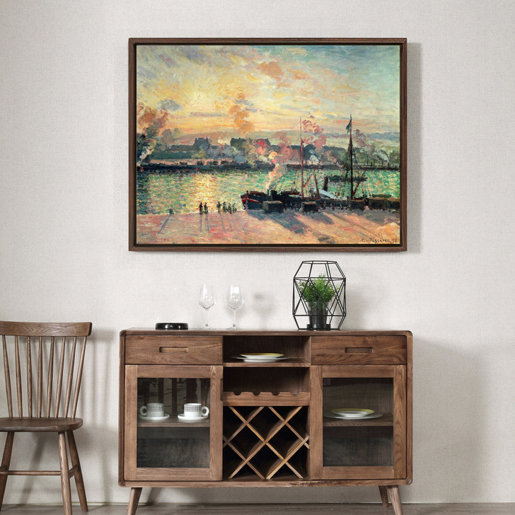 Camille Pissarro,Sunset at Rouen,large wall art,framed wall art,canvas wall art,large canvas,M3267