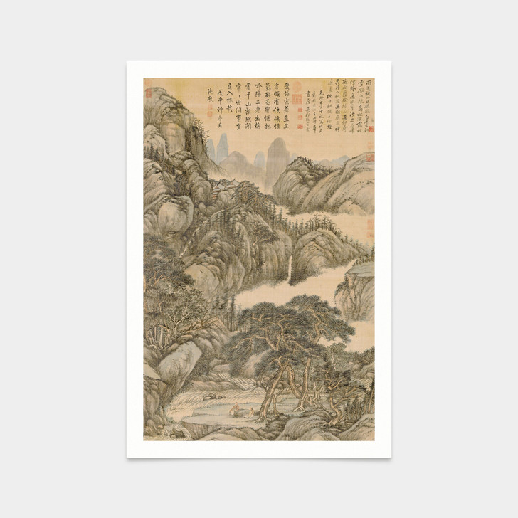 Zhang zongcang,Mountain and pine forest,Chinese Landscape,art prints,Vintage art,canvas wall art,famous art prints,V2953