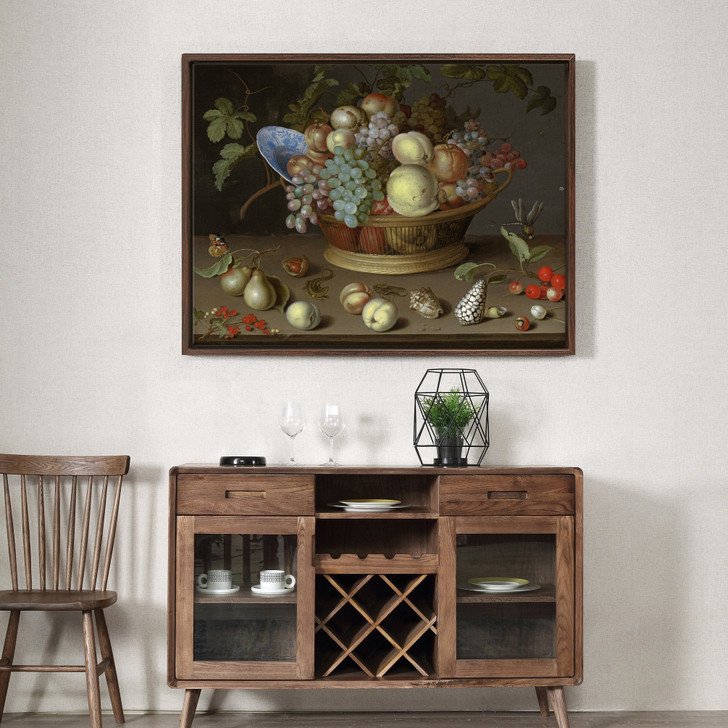 Balthasar van der Ast,Still life with fruit and shells,large wall art,framed wall art,canvas wall art,large canvas,M3191