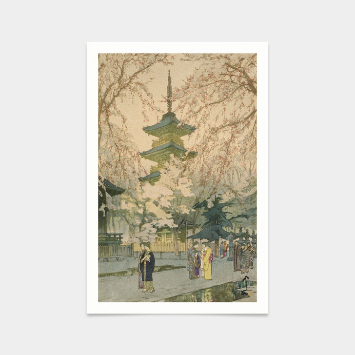 Ohara Shoson,A Glimpse Of Ueno Park,japanese painting,Japanese wall art,art prints,Vintage art,canvas wall art,famous art prints,V2799
