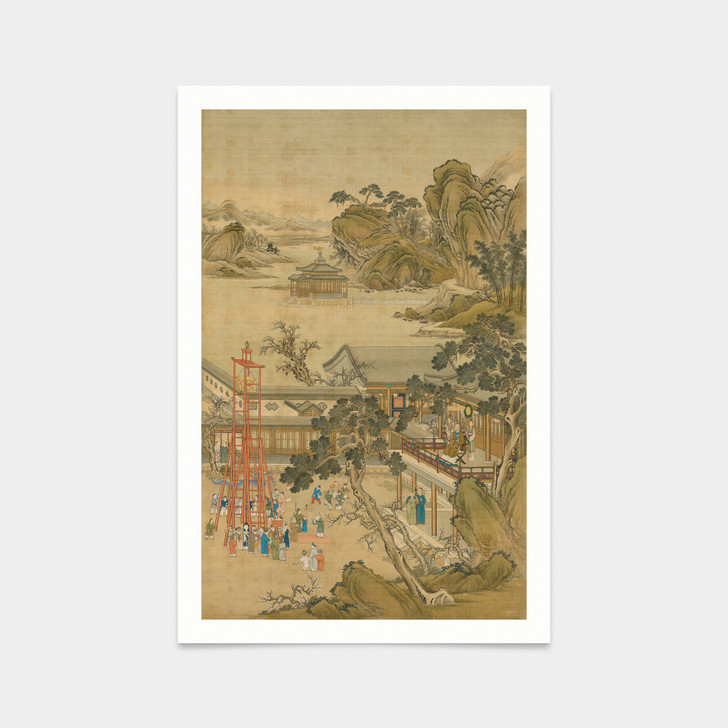 Lang Shining,Qianlong Emperor v,Daily life painting of Chinese Emperor,art prints,Vintage art,canvas wall art,famous art prints,V2737