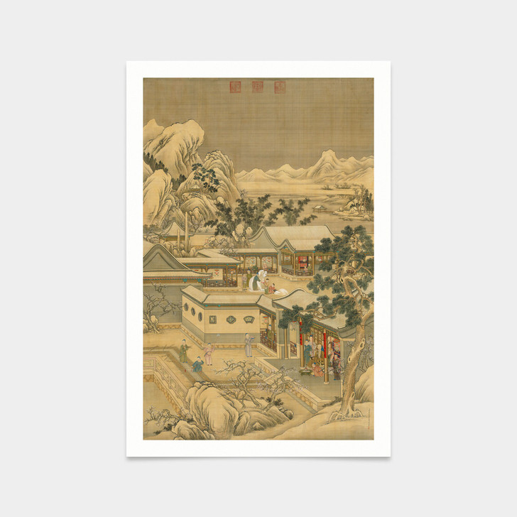 Lang Shining,Qianlong Emperor ii,Daily life painting of Chinese Emperor,art prints,Vintage art,canvas wall art,famous art prints,V2735