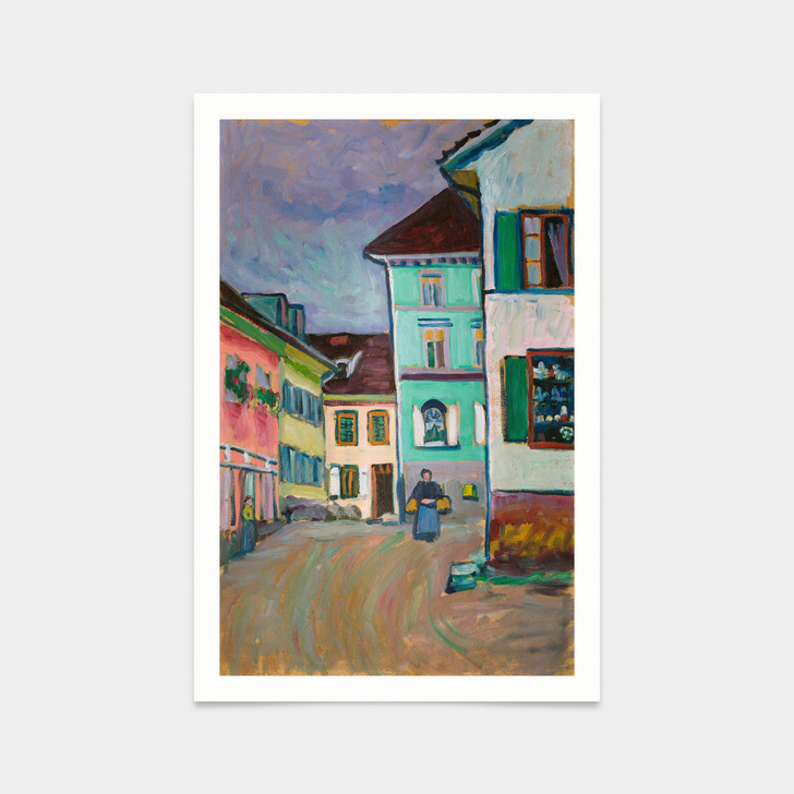 Kandinsky Wassily,Murnau, Top of the Johannisstrasse,art prints,Vintage art,canvas wall art,famous art prints, V2697