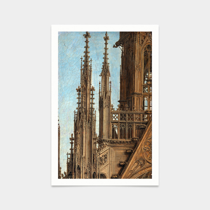 Jan van Eyck,Architectural fragment,art prints,Vintage art,canvas wall art,famous art prints,V2618