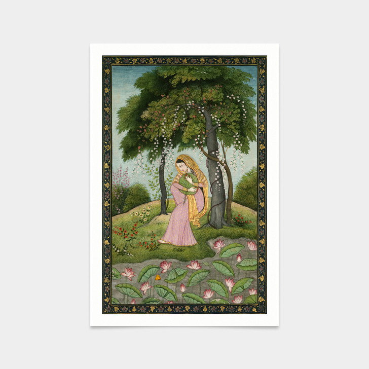 Indian Paintings,Indian Woman in Love,art prints,Vintage art,canvas wall art,famous art prints,V2589