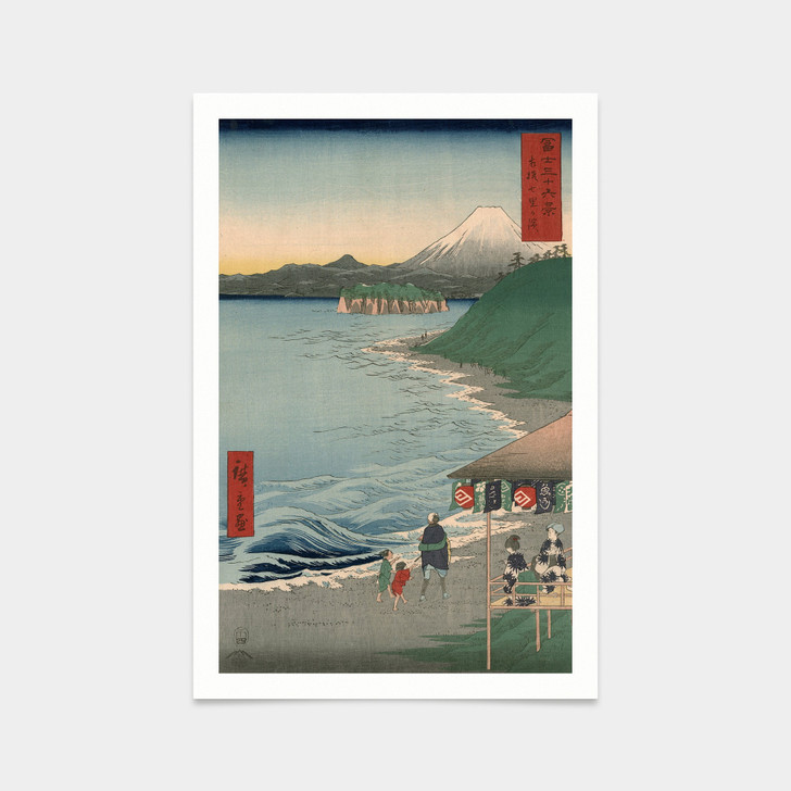 Hiroshige,Sagami shichirigahama,Seaside Teahouse,japanese painting,art prints,Vintage art,canvas wall art,famous art prints,V2566