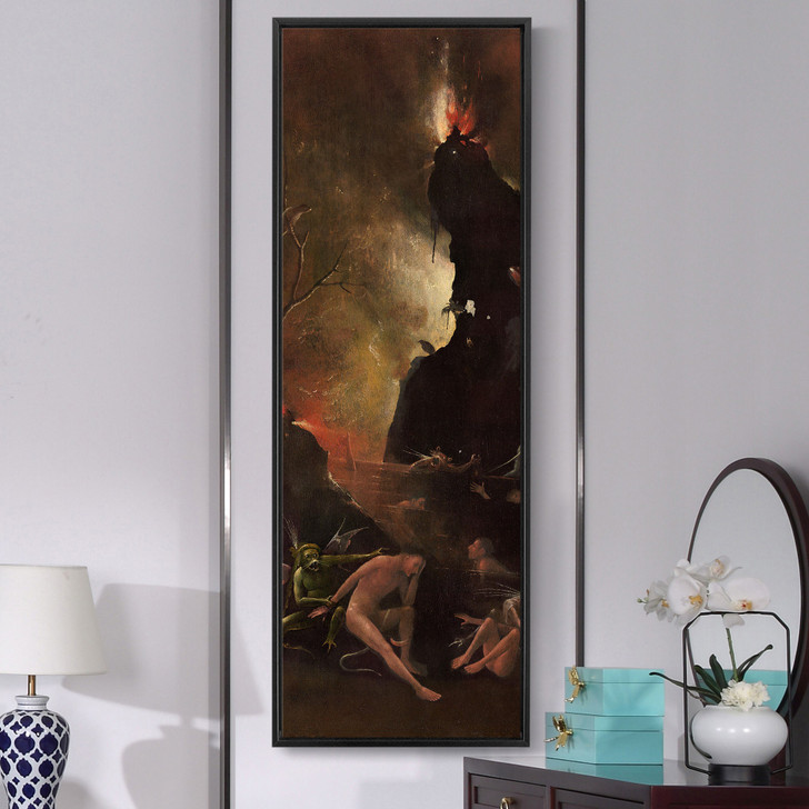 Hieronymus Bosch,Hell,Vertical Narrow Art,Large Wall Art,Framed Wall Art,Canvas Wall Art,M460