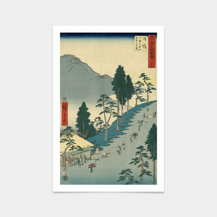 Hiroshige,Nissaka,Roadside thatched teahouse,japanese painting,art prints,Vintage art,canvas wall art,famous art prints,V2555