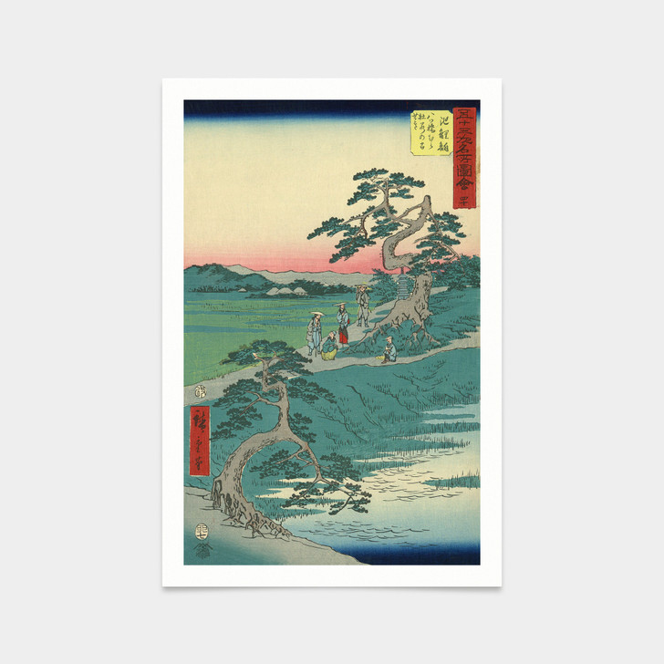 Hiroshige,Chiryu,pine tree by the road,japanese painting,art prints,Vintage art,canvas wall art,famous art prints,V2514