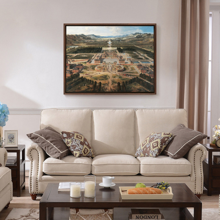 View of the Palace of Versailles around,Pierre Patel,Aerial view of the Royal Palace,canvas print,canvas art,canvas wall art,large art,p1417