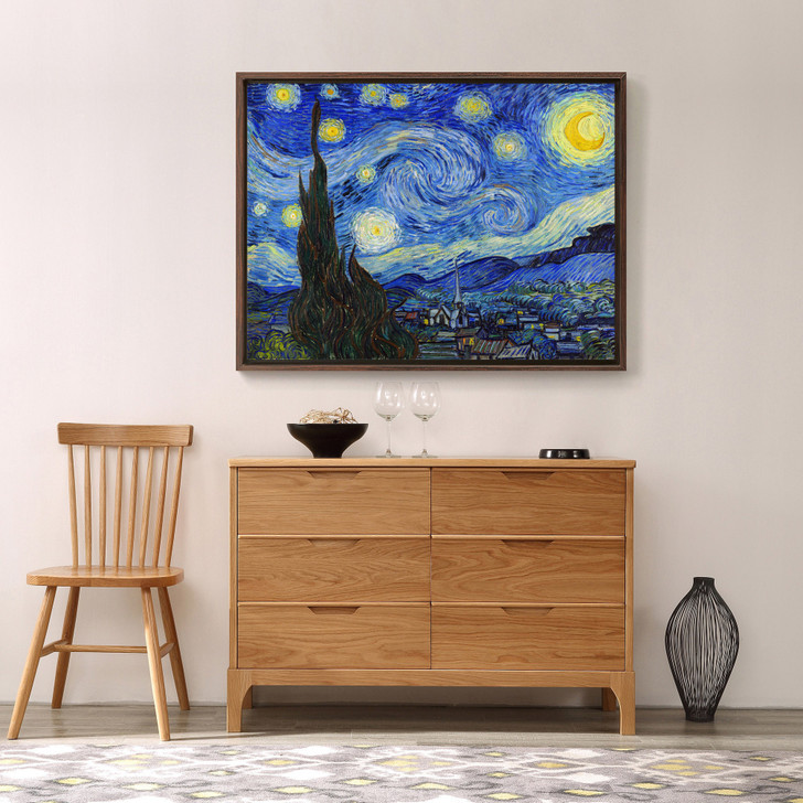 Vincent Willem van Gogh,The Starry Night,canvas print,canvas art,canvas wall art,large wall art,framed wall art,p1480