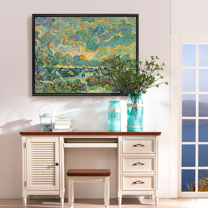 Vincent van Gogh, Reminiscence of Brabant,Sunrise scenery,canvas print,canvas art,canvas wall art,large wall art,framed wall art,p1456