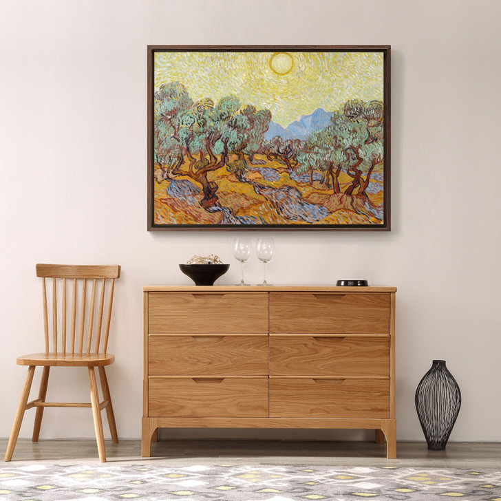 Vincent van Gogh,Olive Trees,Autumn orchard landscape,canvas print,canvas art,canvas wall art,large wall art,framed wall art,p1449