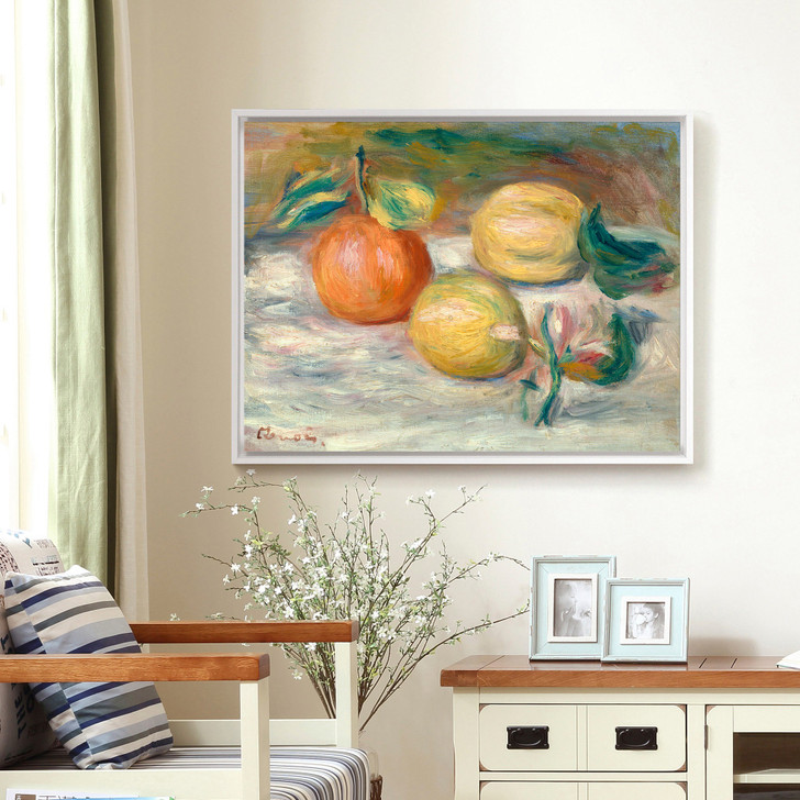 Pierre-Auguste Renoir,Lemons and Orange ,Lemon still life,canvas print,canvas art,canvas wall art,large wall art,framed wall art,p1350