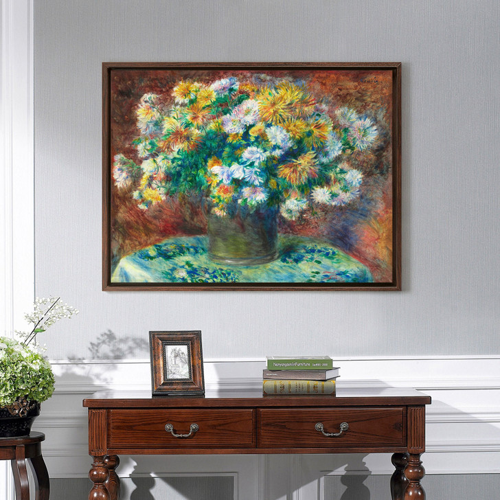Pierre Auguste Renoir,Chrysanthemums,Still Life,canvas print,canvas art,canvas wall art,large wall art,framed wall art,p1323