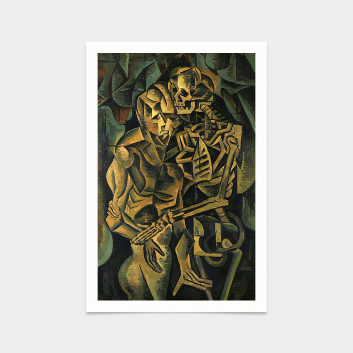 Bohumil Kubista,Kiss of a Death,art prints,Vintage art,canvas wall art,famous art prints,V2291