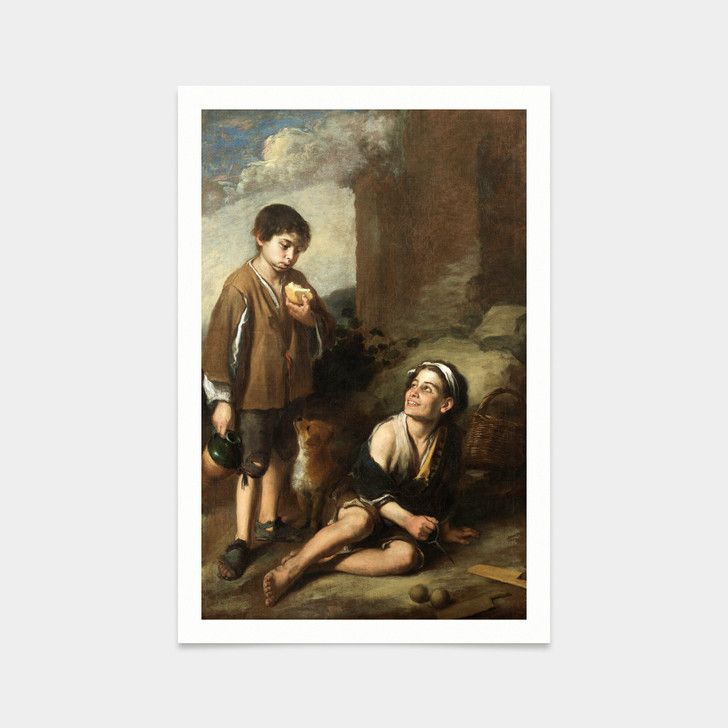 Bartolome Esteban Murillo,Invitation to a Game of Argolla, 1660,art prints,Vintage art,canvas wall art,famous art prints,V2278
