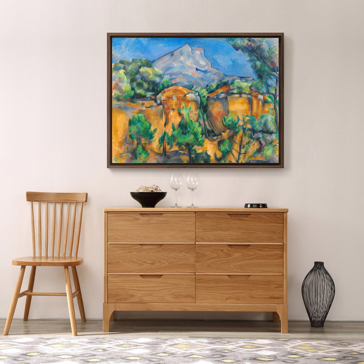 Mont Sainte-Victoire Seen from the Bibémus Quarry,canvas print,canvas art,canvas wall art,large wall art,framed wall art,p1241