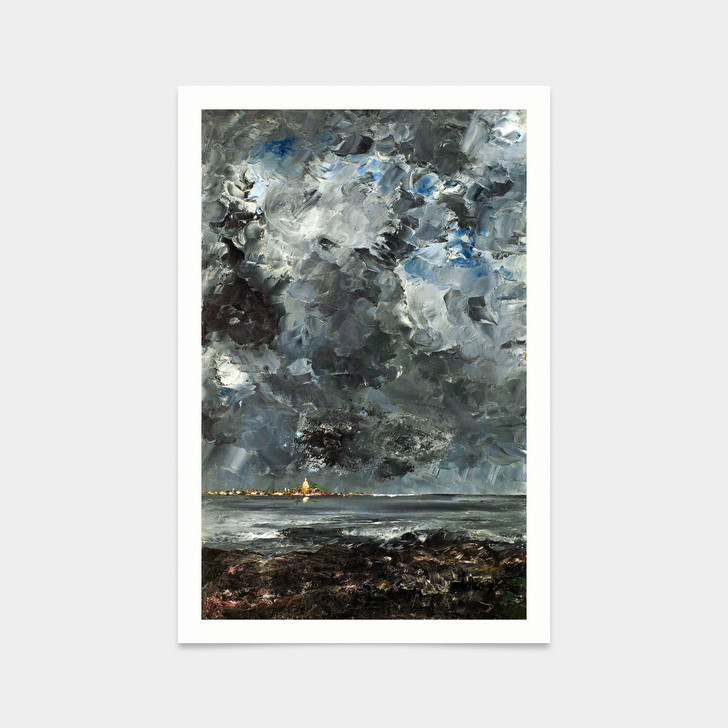 August Johan Strindberg,The Town,art prints,Vintage art,canvas wall art,famous art prints,V2266