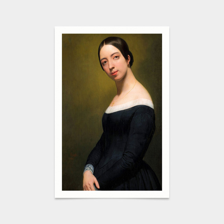 Ary Scheffer,Portrait of Pauline Viardot,art prints,Vintage art,canvas wall art,famous art prints,V2264