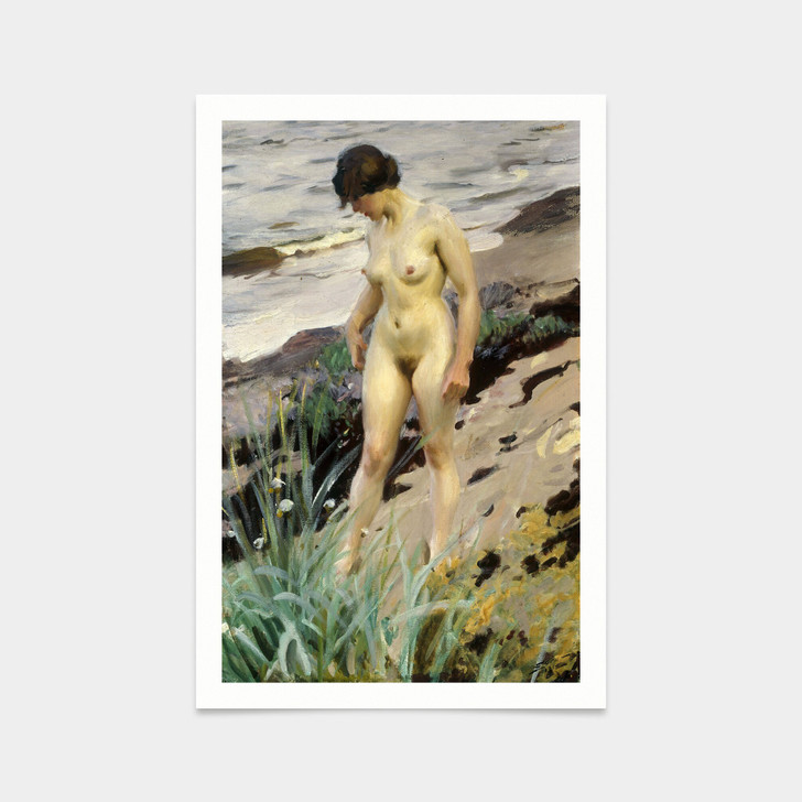 Anders Leonard Zorn,Sandhamn Study,art prints,Vintage art,canvas wall art,famous art prints,V2241