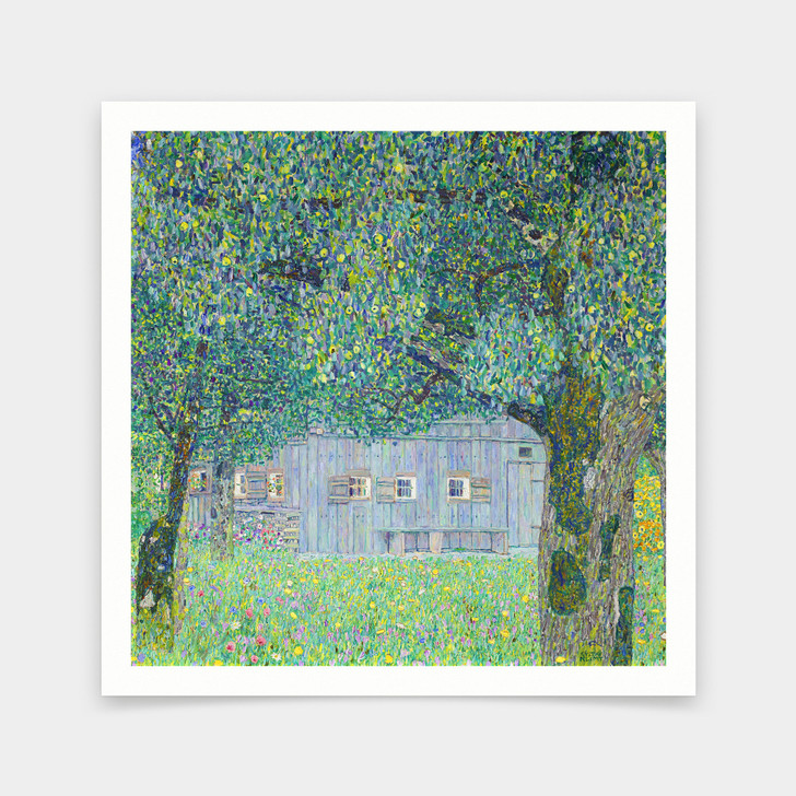 Gustav Klimt,Bauernhaus in Buchberg,Oberösterreichisches Bauernhaus,1911,art prints,Vintage art,canvas wall art,famous art prints,q2697