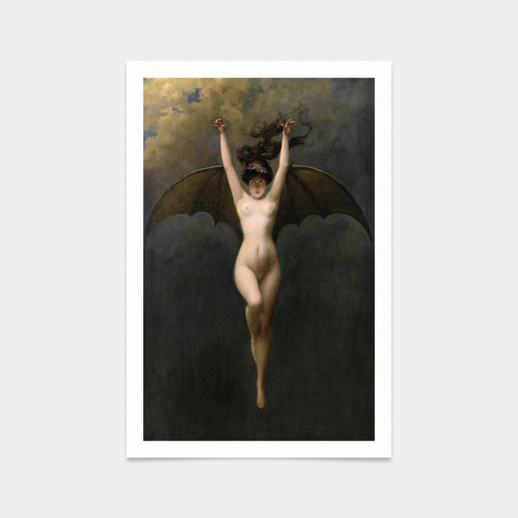 Albert Joseph Penot,The Bat Woman, 1890,art prints,Vintage art,canvas wall art,famous art prints,V2191