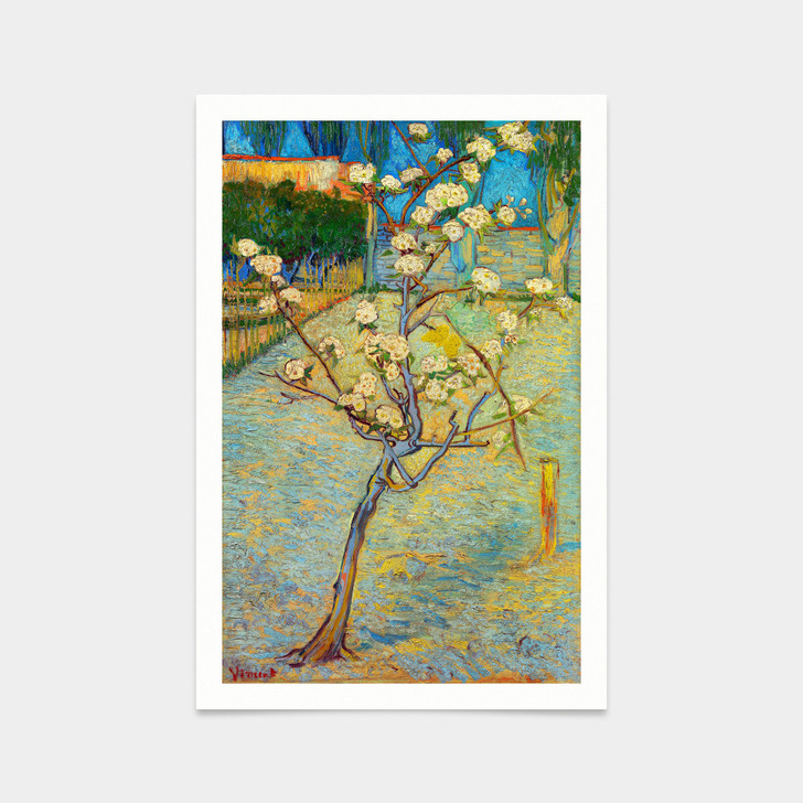 Vincent van Gogh,Small Pear Tree in Blossom,art prints,Vintage art,canvas wall art,famous art prints,q2577