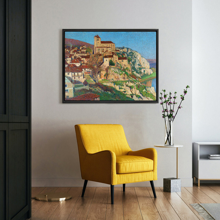 Henry Martin,View over saint cirq Lapopie,canvas print,canvas art,canvas wall art,large wall art,framed wall art,p1112