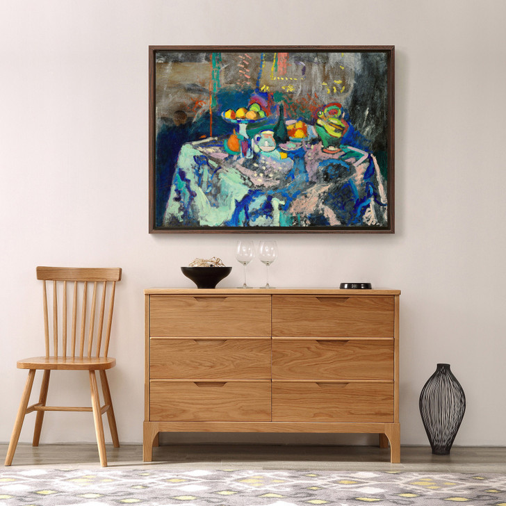 Henri Matisse,Vase, Bottle and Fruit,Blue vase,canvas print,canvas art,canvas wall art,large wall art,framed wall art,p1099